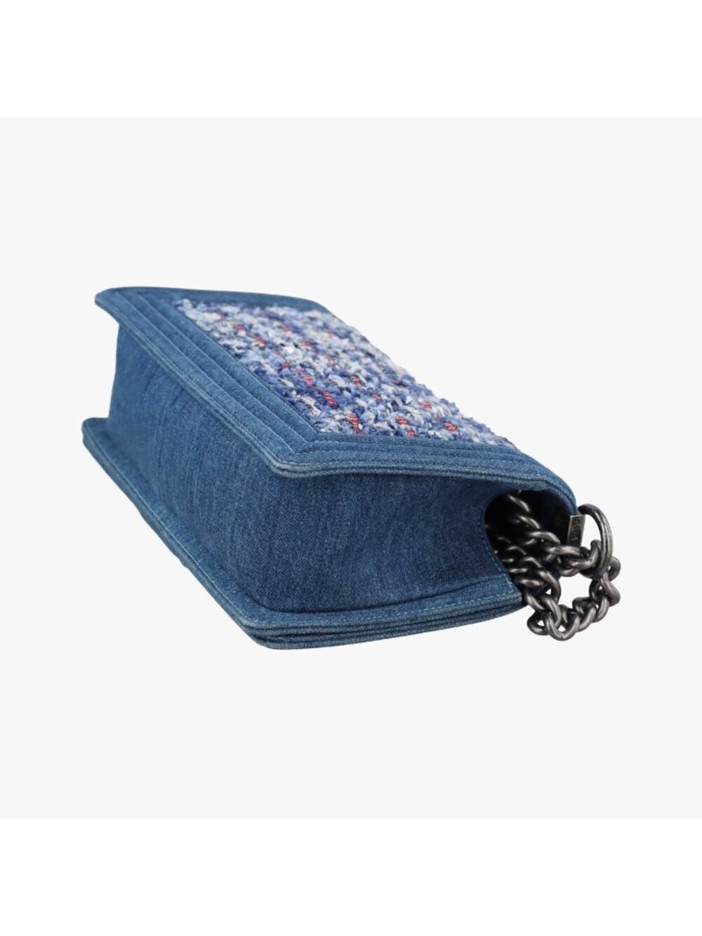 ★SOLD★ Chanel Blue Multicolor Denim Messenger Bag - Picture 6 of 15